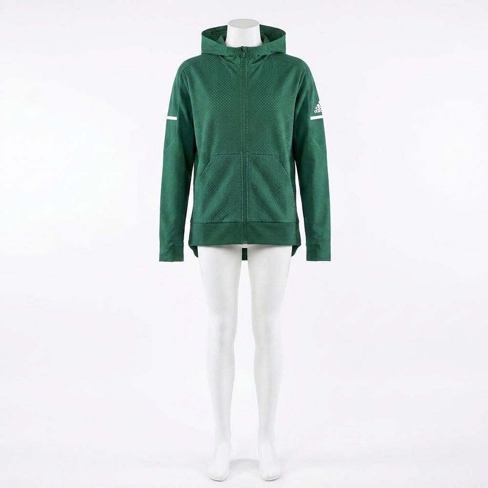 NEW ADIDAS women's squad bomber jacket in dark green